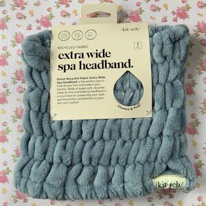 Kitsch Extra Wide Spa Headband – Misty Blue | Eco-Friendly Skincare Headband